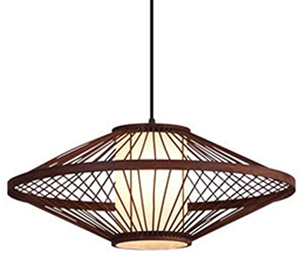 CSSYKV Suspension Lanterne en Bambou Plafonniers Suspension Plafonnier Suspendu Vintage Tissé avec Pendentif Lanterne À Baldaquin en Bois Lampe pour La Décoration De La Maison Et du Magasin