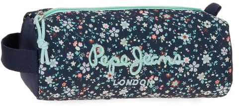 Pepe Jeans Alenka Estuche Redondo Azul 23x9x9 cms Poliéster by Joumma Bags by Joumma Bags