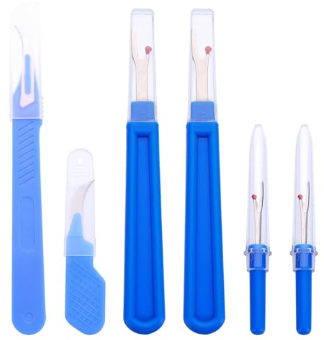 6 Pcs Seam Ripper, Large/Small Stitching Thread Unpicker, Thread Cutter Remover, Stitch Ripper is Suitable for All Kinds of Sewing Jobs,Crafting, DIY, Sewing Accessories