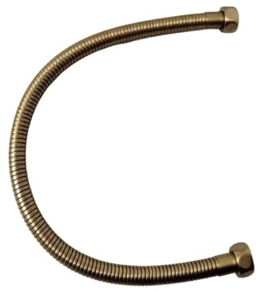 50 cm borstat rostfritt stål duschslang – matt finish VVS-slang för 1/2 tum vinkelventilkontakt och läckagesäker, idealisk för badrumsuppgradering