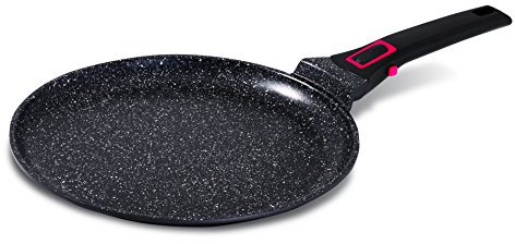 Baumalu 383608 Crêpière 28 cm Granit Pro, Aluminium Forgé, Noir, 28 cm, 29, 5 x 30 x 5, 2 cm