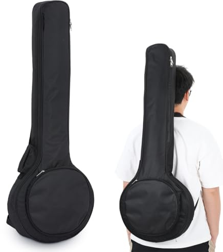 ERINGOGO 5 String Banjo Soft Bag, Thick Padded Gig Bag with Dual Handle Wrap and Carrying Pouch