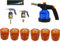 SMH LINE® Gasbrenner incl. 6 Stechkartuschen 190g Lötlampe Lötbrenner Gasanzünder Bunsenbrenner Gasbrenneraufsatz Flambierbrenner mit Einstellbare Flamme Piezo-Zündung löten Gas Lötmeister