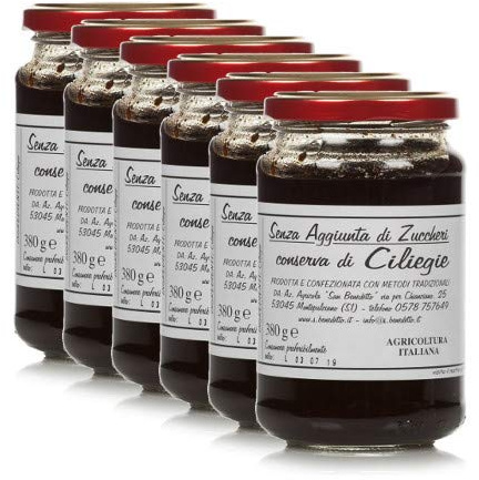 Conservation De Cerises Montepulciano Sans Ajout De Sucre 6 Pots 380 Grammes