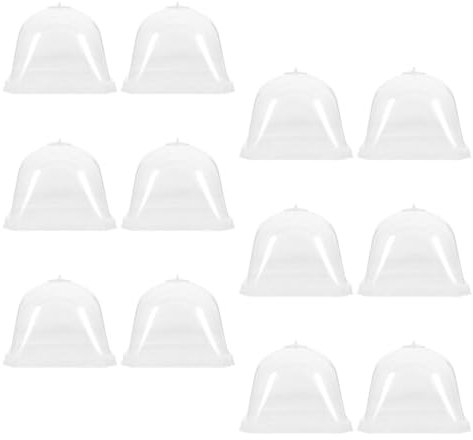 GAROZATION 12St quadratischer Blumentopf Klare Frostschutzhüllen für den Außenbereich Zahlen Pflanzenabdeckung transparente Pflanzendeckel Schutzabdeckung durchsichtige Kunststoffkuppel