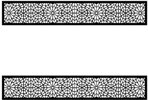 EasyComposite 2 x Composite Screen Trellis Topper - Decorative Lattice Panel for Outdoor Garden Fence - 1800mmx300mmx18mm (Morocco, 2)