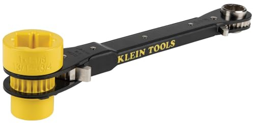 Klein Tools KT155HD 5-in-1 Lineman Wrench, Heavy Duty , Black