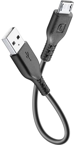 Cellular line Cavo Dati 15 CM USB Travel MICROUSB Nero