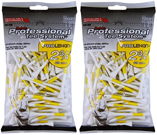 Pride Professional Tee System ProLength 2 ¾ Golf Tees, 100 Count (Pack of 2)
