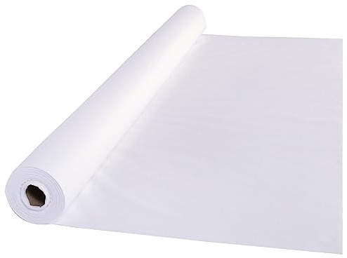 Hoffmaster 260047 Linen-Like Tablecover Roll, 100' Length x 40 Width, White