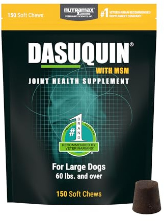 Nutramax Dasuquin for Large Dogs, Joint Health Supplement, Contains Glucosamine for Dogs, Plus Chondroitin, ASU, MSM and More, Supports Healthy Joints, Soft Chews, 150 Count