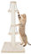 Dimaka Kratzbaum für Katzen, 73 cm, natürliches Sisalseil, Kratzbaum mit 4 Spielbällen für große Katzen, Beige