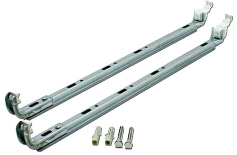 Belrad Soporte de pared para radiador, 300 mm, montaje preciso, montaje fácil, universal, ahorro de espacio, instalación en pared, color gris