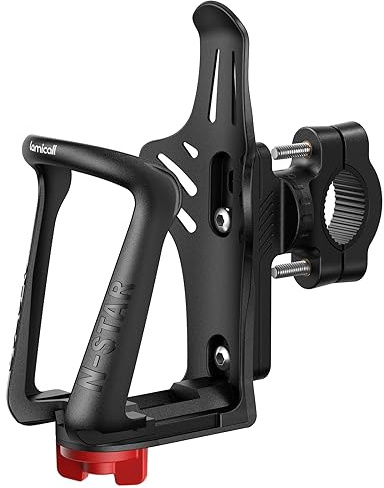 Lamicall Porte-bouteille d'eau de vélo – [Taille de bouteille réglable] [pour guidon et cadre] Porte-gobelet de moto, cage à eau de vélo avec outil à vis, support durable pour bouteilles de 4,8 à 7,1
