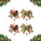 PLUSHCEWT 4 Piezas Lazos Navideños 12 * 15cm Lazos Decoracion con Campanas Navidad Decoración Colgante con Bayas Rojas Conos de Pino para Puerta de casa Interior Árbol Navidad Adorno (2 Estilos) (A)