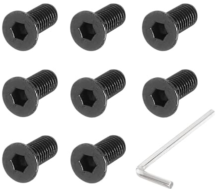 PATIKIL Scooter Fixed Screw, 8 Pcs Scooter Forehead Head Screw Metal Fixed Screw Kit Replacement Screwdriver Compatible for M365 Electric Scooters, Black