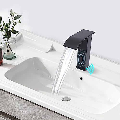 Grifo con sensor de infrarrojos, grifo de lavabo con sensor, grifo de lavabo sin contacto, sensor automático, altura de caño 14,5 cm