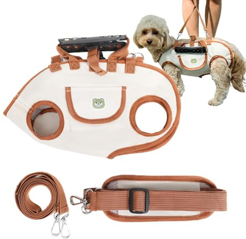 Imbracatura di supporto per cani di piccola taglia per zampe posteriori, imbracatura regolabile per sollevare animali domestici davanti e dietro, morbida imbracatura riflettente per aiutare i cani