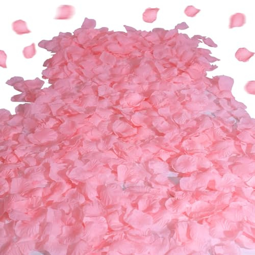 XIANNVXI 1500 PCS Pink Rose Petals,Artificial Faux Fake Silk Pink Petals | Pink Petals for Wedding,Proposals,Birthday Party,Anniversary Decorations,Table Scatter,Valentines,Restaurant,Bedroom Decor