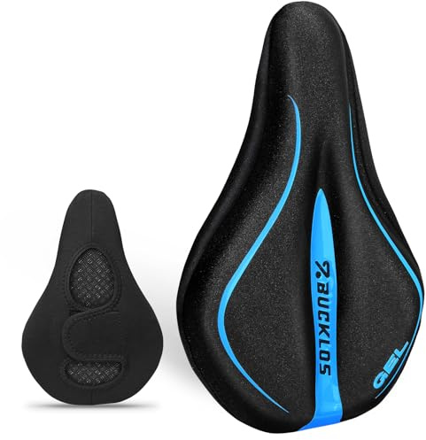 AEYINO Bike Seat Cushion Gel Padded Cover 11×7×1.2 Inch for Mtb