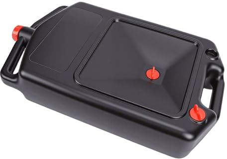 Aramox Vassoio per Scolo Oli, 12L Design Basso Profilo con Maniglia e Beccuccio di Scolo Facilitato per Cambi Olio, Compatibile con Camion Motociclette Quad Tosaerba