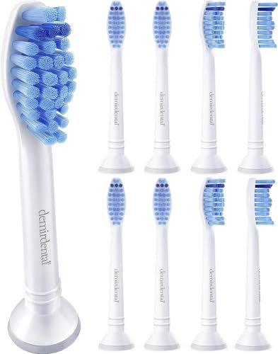 8er demirdental Aufsätze passend für Philips Sonicare Ersatzbürsten ProResults Medium Bürstenköpfe, für täglich präzise Zahnreinigung, entspricht HX6018