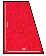 Securit - Tapis - pour Bars, Restaurants, Pubs, Magasins - Antidérapant Robuste - 200x90 cm - Couleur Rouge