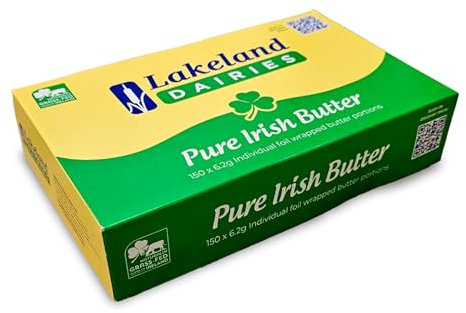150 x Lakeland Irish Butter Individual Foil Wrapped Portions