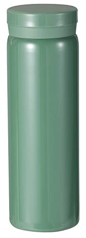 Pequeños termos de acero inoxidable – bonita botella de agua aislada al vacío para bebidas frías y calientes, sin BPA, verde, 280 ml)