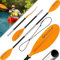 KESSER® Paddle Doppelpaddel - 4-teilig für Kanu Kayak SUP Stand-Up Paddling Board Stechpaddel, 228cm Aluminum Perfekt für Schlauchboot, Stand Up Paddel Inkl. Sicherheitsschnur, Hülle, Surfboard Boot