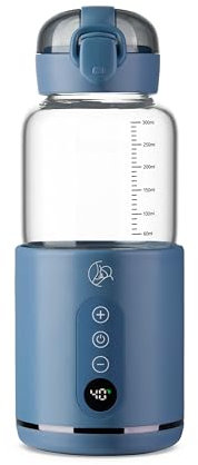 MyBabyBottle Calentador de Biberones Portátil Para Viajes, Calentamiento Rápido y Control Inteligente de Temperatura, Recargable Por USB (azul)