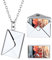 Supcare Damen Personalisierte Kette mit Bild, Medallion zum Öffnen mit Bild, Gravierbare Halskette Damen, Partner Ketten, Briefumschlagförmige Kette mit Foto, Ideal für Jahrestage, Geburtstage