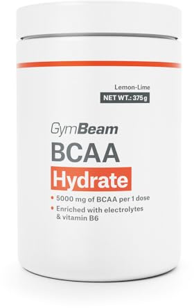 GymBeam Amminoacidi Ramificati BCAA 4:1:1 Hydrate - Complesso Funzionale con Elettroliti, Vitamina B6, Polvere di Acqua di Cocco, Supporta l'Equilibrio Elettrolitico (Lemon-Lime)