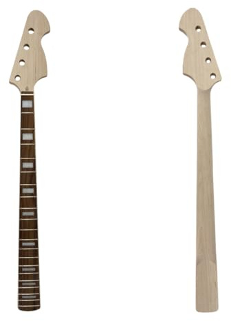 Manche de guitare basse 20 frettes 86,4 cm Manche en érable Touche en palissandre brut (B13)