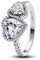 PANDORA Timeless Funkelnder Strahlenkranz Herz Ring aus Sterling Silber mit Zirkonia, Größe: 58, 193659C01-58