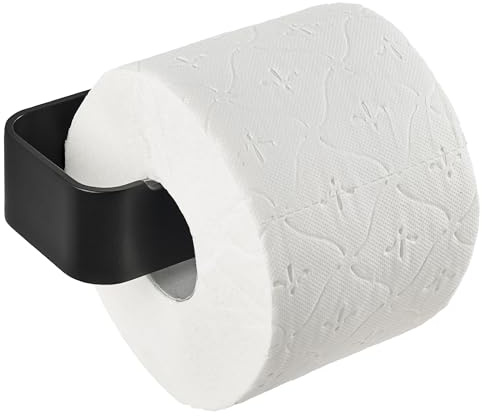 Zone Denmark Ume Toilettenpapierhalter - Klopapierhalter im Schlichten Design - Klorollenhalter - Inkl. Schrauben und Dübel - aus Aluminium - 16,4 x 7,6 x 4 cm - Schwarz