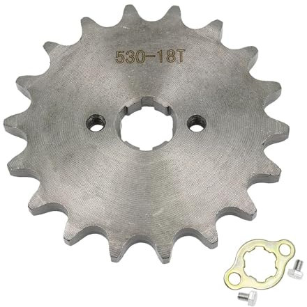 Moto Ingranaggi catene Motore Anteriore 530 10T 11T 12T 13T 14T 15T 16T 17T 18T 19T 20T 21T Denti 20mm Pignone Catena Con Piastra Di Fissaggio Locker Dirt Bike Pignone