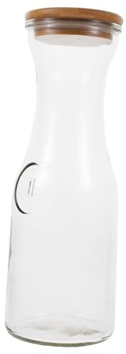 HAMPPLIES Bottiglia in Vetro Trasparente per e Latte Contenitore Riutilizzabile per Bevande Bottiglie in Vetro Piccole per Uso Quotidiano