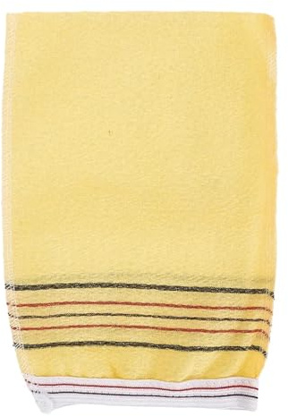 Peeling-Waschlappen-Handschuh, Badehandschuhe, Körperpeeling-Handtuch, Reinigung, Peeling, SPA-Duschschaum-Massage für Dusche Spa Massage(Yellow,5pcs)