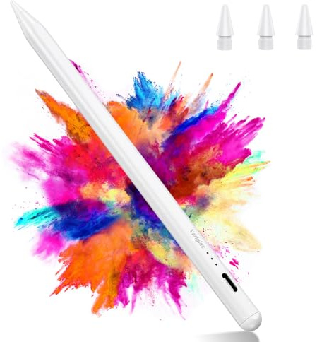 Variglas Stylet pour iPad 2018-2026 – 2X Charge Rapide, Précision Pixel, Rejet de Paume. Compatible avec iPad 11(A16)/10/9/8/7/6, Pro M5/M4/13/12.9/11, Air 3/4/5/M2/M3/M4 (2026), Mini 5/6/7