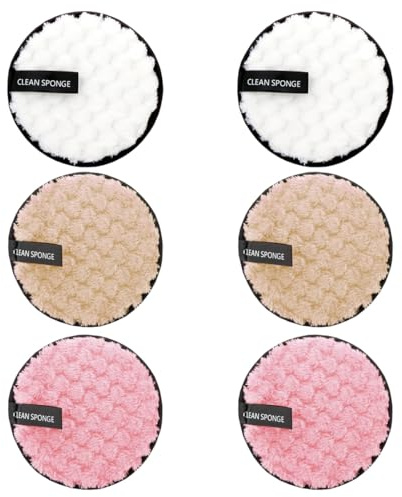 Androxeda Confezione Da 6 Dischetti Struccanti Lavabili, Eco-Compatibili E Riutilizzabili, Per La Cura Della Pelle E Il Trucco Del Viso, Diametro 12 Cm