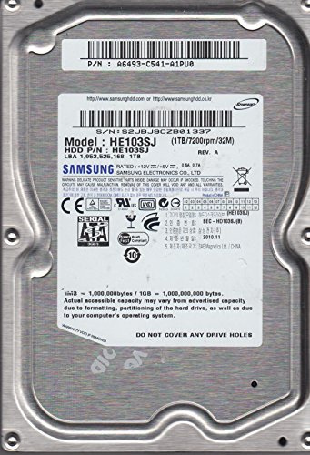 Samsung HE103SJ 1TB interne RAID Festplatte (8,8cm (3,5 Zoll), 7200 rpm, 32MB Cache, SATA)