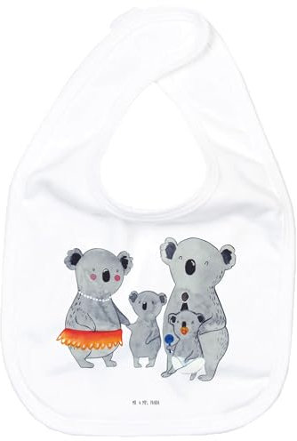 Mr. & Mrs. Panda Organic Babylätzchen Koala Familie - Geschenk, Geschwister, Family, Papa, Mama, Klettlätzchen, quality time, Bruder, Geschenk für
