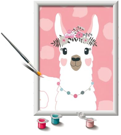 Ravensburger CreArt No Drama Llama Paint by Numbers Kit for Kids - Painting Arts and Crafts for Ages 7 and Up