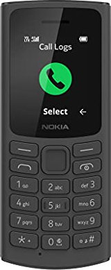 Nokia 105 Telefono Cellulare 4G Dual Sim, Display 1.77 a Colori, Torcia, Nero