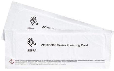 Zebra Cleaning Card Kit (Improved) ZC100/300 2 Cards, W126100034 (ZC100/300 2 Cards)