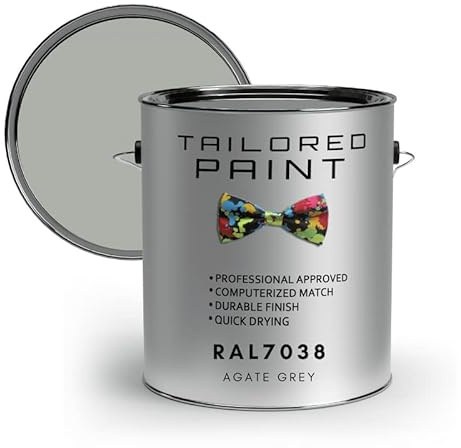 RAL7038 Agate Grey 1L Litre Direct To Metal 1k Brush or Spray On Paint Gloss Smooth Finish Exterior & Interior (All-in-One Primer, Undercoat & Topcoat - Corrosion & Rust Resistant)