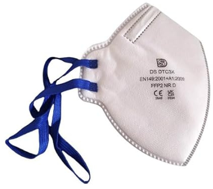 FFP2 NRD Maske, 20 Stk., Verstellbares Kopfband, Höchster Schutz durch Dolomitstaubprüfung, Schaumstoffpolsterung, Einzelverpackung im Polybag, Zertifizierter Atemschutz, EN149:2001+A1:2009 EU2016/425