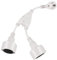 Pfloge® Doppelstecker für Steckdose, 2 in 1 Steckdosenadapter mit Flexible Kable, 250 V, 16 A, 3680 W, PVC-Isolierung, Verlängerungskabel Doppelstecker für Haus, Büro, Küche, Weiß