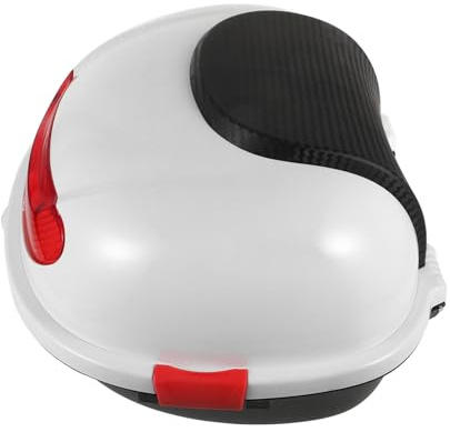 SOLUSTRE Bauletto Scooter Posteriore in Pp Bianco, Installazione Facile, Ampio Spazio per Oggetti e Attrezzi su Veicoli a Due Ruote e Scooter